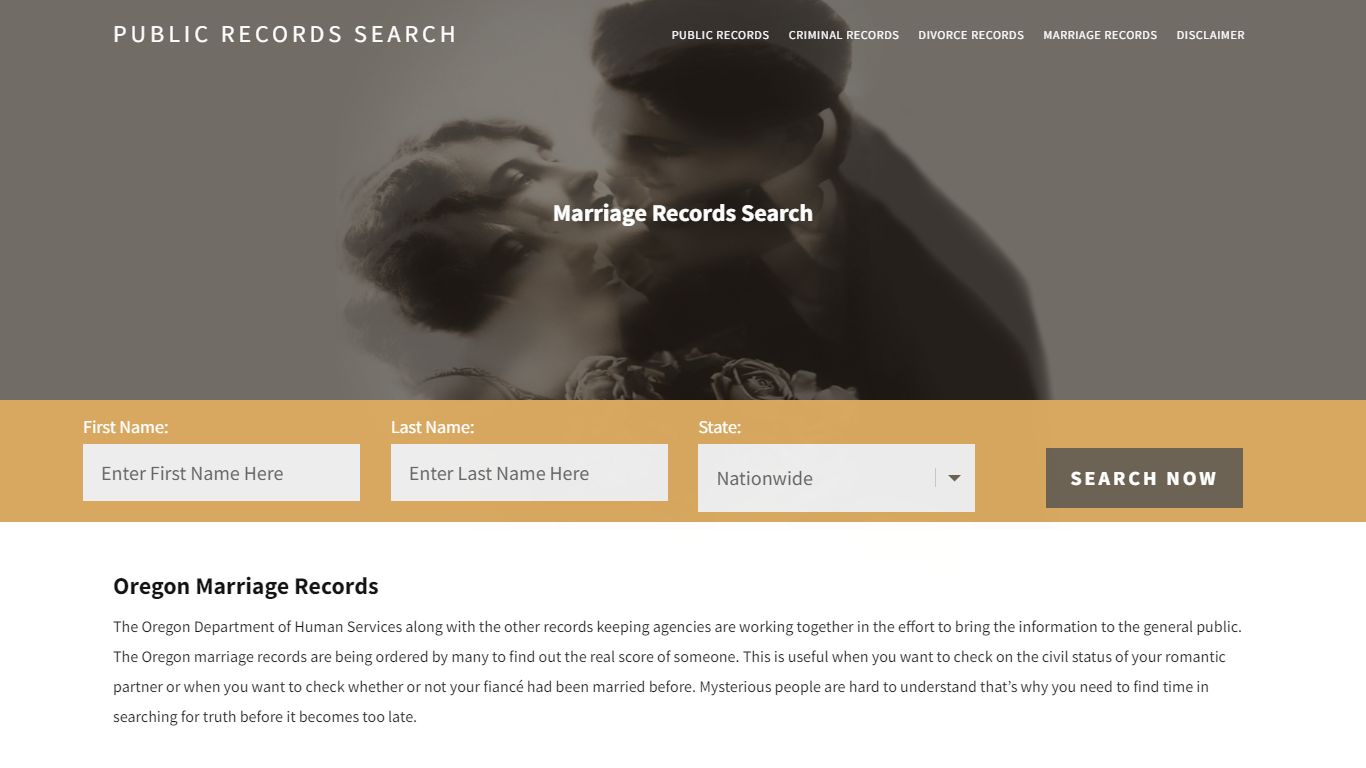 Oregon Marriage Records | Enter Name and Search|14 Days Free